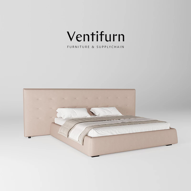 luxury modern simple couple home furniture bed